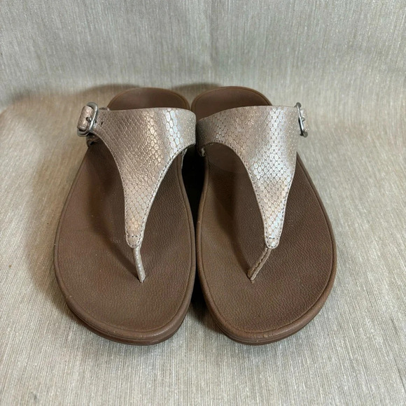 FITFLOP Sz 5 Front Toe Post Flip Flop Style Platform Slip On Slides  Sandals - Picture 2 of 8